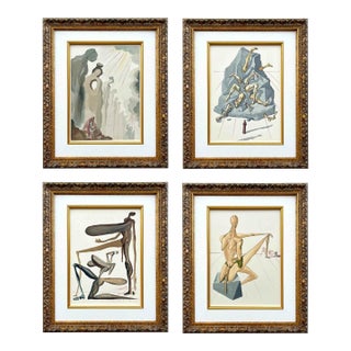 1960s Salvador Dali Set of Four Divine Comedy 5-13-16 -19 Framed - Set of 4 For Sale