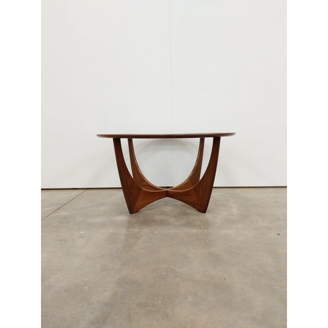 Authentic vintage mid century modern teak and glass coffee table. "Astro" series designed by Victor B. Wilkins for G Plan...