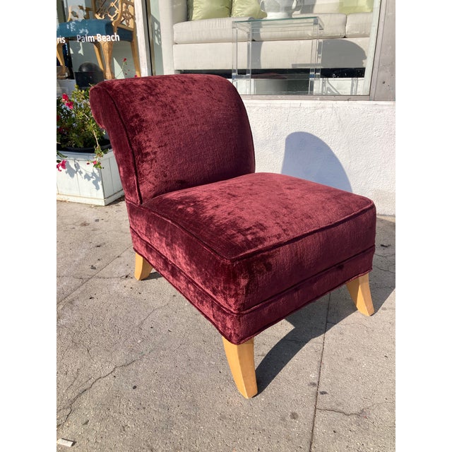 Hollywood Regency Todd Hase Designed Queen Abigail Slipper Chair For Sale - Image 3 of 13