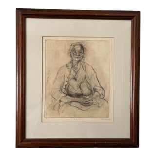 1980s Helen Frank, Signed, a/P, Framed 19" Wide X 21" High For Sale