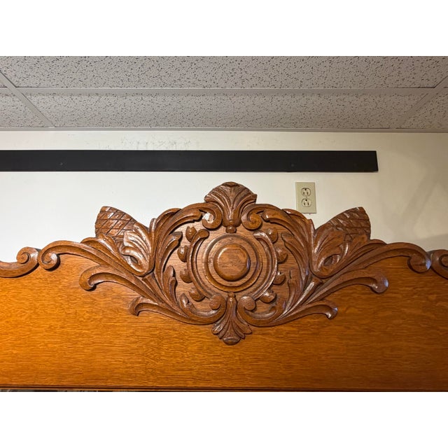 Up for sale is a beautiful Antique Oak Hall Tree that came from a local Estate right here in New London. The mirror...