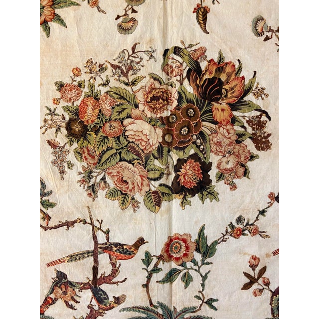 Vintage Quilt Hand-Stitched Tree of Life Textile Panel Broderie Perse Appliqué Linen Tapestry For Sale - Image 10 of 13