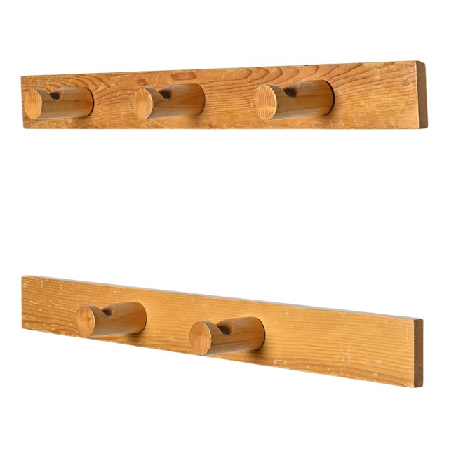 Vintage French Coat Racks by Charlotte Perriand, 1970s, Set of 2 For Sale
