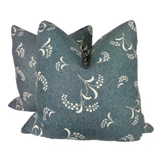 Carolina Irving "Mimosa" in Delft 22" Pillows-a Pair For Sale