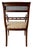 Textile Vintage Hickory Chair Neoclassical Cane Back Armchair With Gilt Accents & Floral Upholstery For Sale - Image 7 of 12