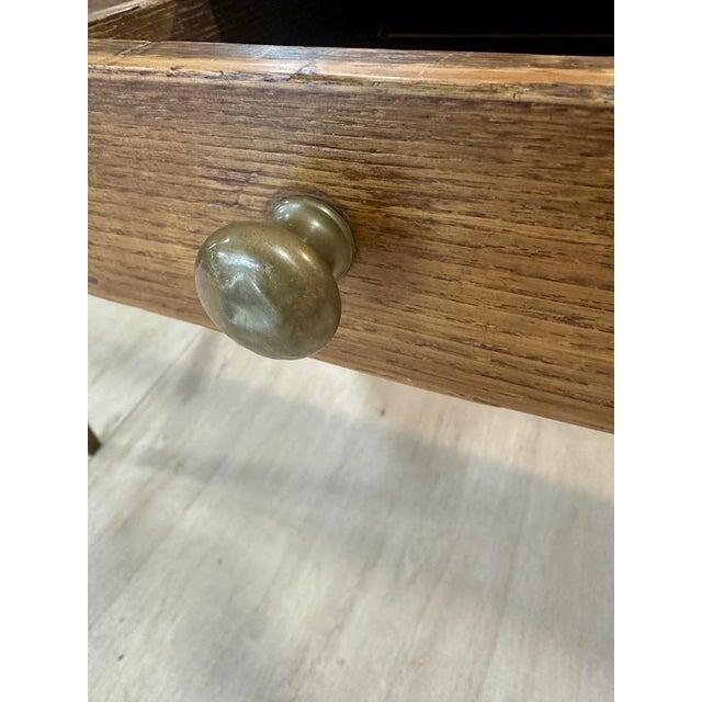 Wood Antique French Farmhouse Work Table W/ Drawer For Sale - Image 7 of 17