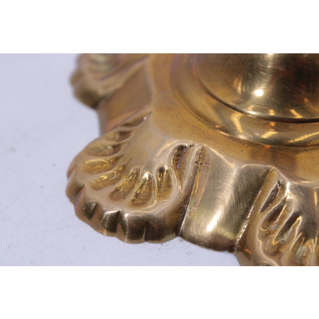 Metal 1980s Pair of Mottahedeh Winterthur Collection Brass Candlesticks For Sale - Image 7 of 12