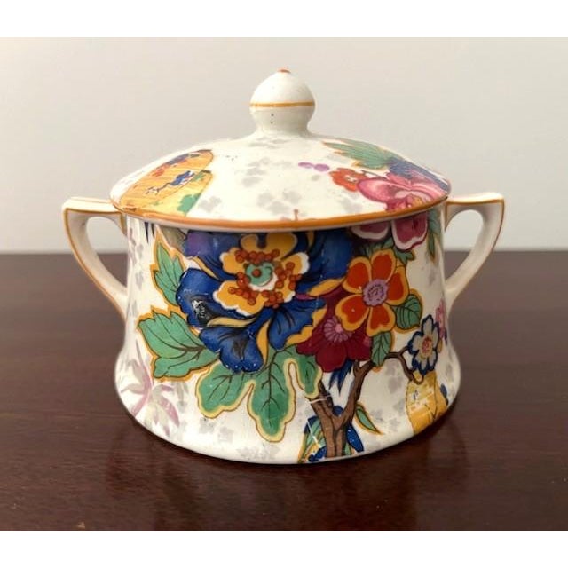 Ceramic 1920s Crown Ducal Porcelain Sugar and Creamer Set England For Sale - Image 7 of 11