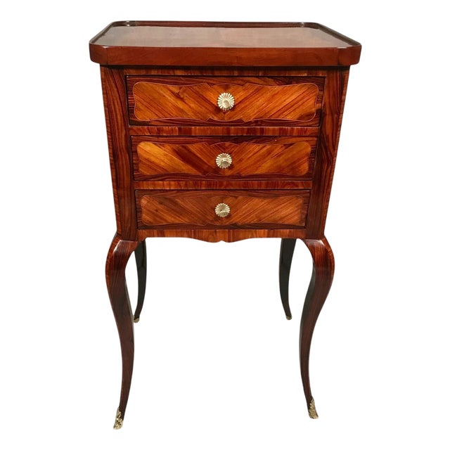 Louis XV Side Table or Nightstand with Drawers, France, 1760s For Sale