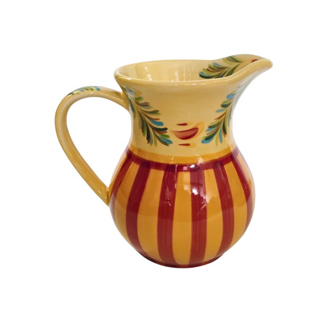 Southern Living at Home Gail Pittman "Siena" Ceramic Pitcher & Dish Set - 2 Pieces For Sale In Tampa - Image 6 of 16