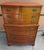 A Dixie Furniture Mid Century Federal Style Mahogany Chest on Chest of Drawers with the protective Glass top in great...