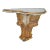 Signed Neoclassical Wall-Mounted Carved Gilt Wood & Marble Console Table, Spain For Sale