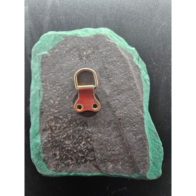 Hand Painted River Stone Art "Rabbit Howling at the Moon" Yellow Paw Collectible Rocks