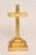 Vintage Folk Art Odd Fellows Lodge Handcarved Gold Altar Cross With Stepped Base For Sale - Image 4 of 15