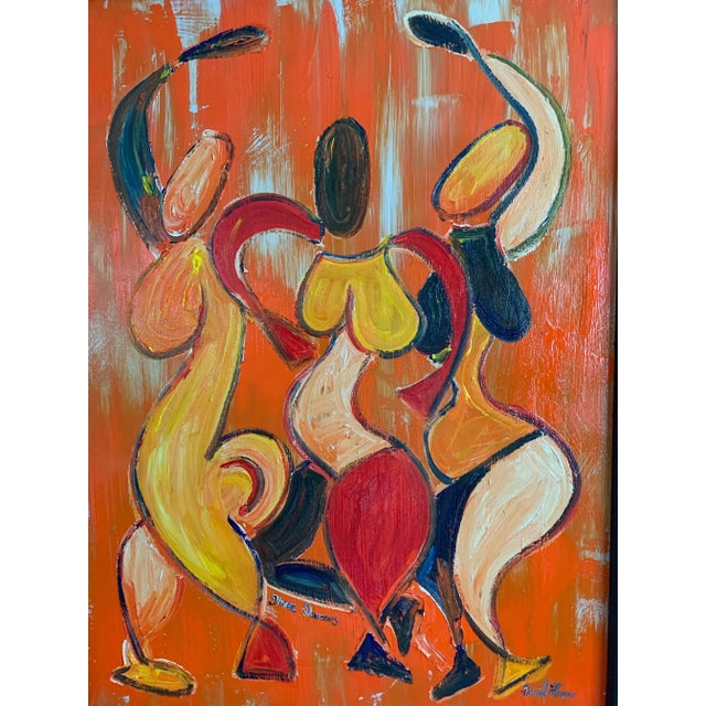 ‘Three Dancers’ in varying poses, colours, on board. Full of life and movement and they represent the dance we all take...