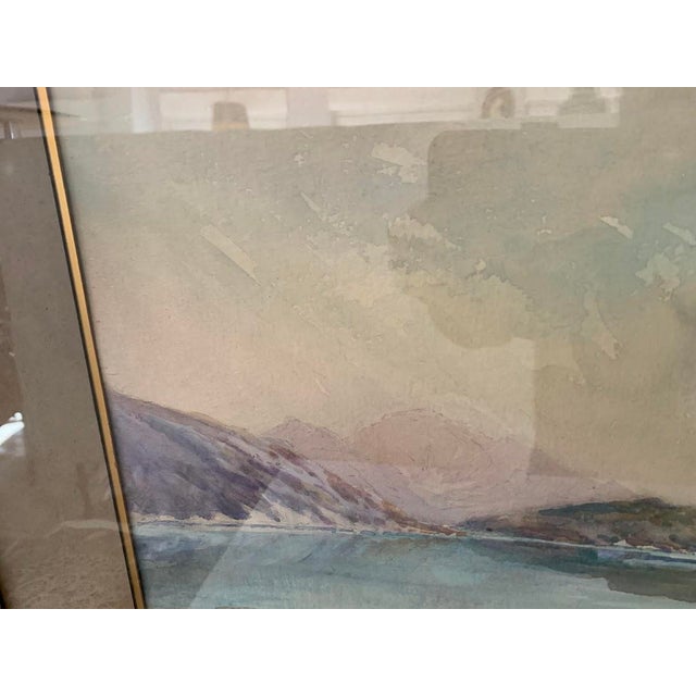 Mountain Landscape, 20th Century, Gouache, Framed For Sale - Image 8 of 12