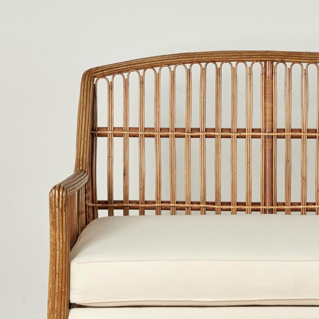 Art Deco French Art Deco Rattan Sofa For Sale - Image 3 of 15