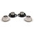 Black Stainless Steel Espresso Cups Set with Plates by Carlo Giannini, 1970s, Set of 4 For Sale - Image 8 of 8
