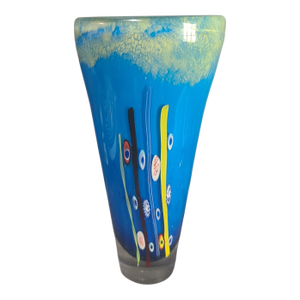 Vintage Mid-Century Modern Italian Attributed Murano Art Glass Vase