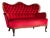 Vintage Baroque-Style Velvet Sofa For Sale