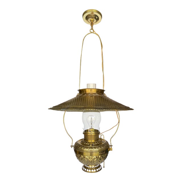 Antique Rochester Brass Hanging Lantern For Sale