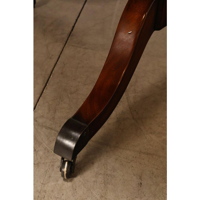 Theodore Alexander Regency Style Flame Mahogany Round Expanding Dining Table For Sale - Image 13 of 18