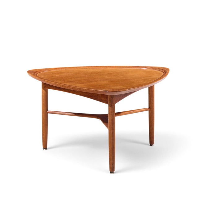 Kurt Østervig for Jason Møbler Model 176 Mid Century Danish Teak Guitar Pick Side Coffee Table For Sale In Chicago - Image 6 of 10