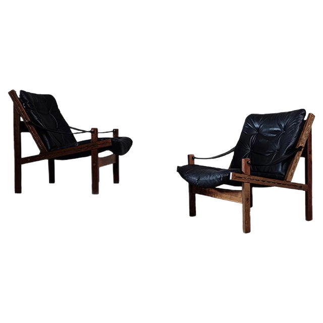 Set of Hunter Easy Chairs by Torbjørn Afdal for Bruksbo, 1960s For Sale