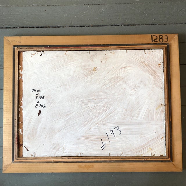 1980s Vintage Original Still Life With Little Girl Painting Framed For Sale - Image 5 of 6