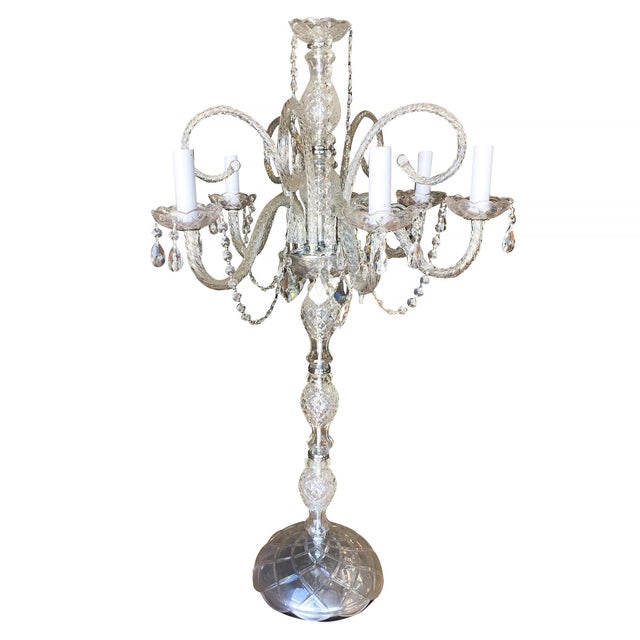 7Arm Electric Candelabra Crystal Table Lamps , Pair Chairish