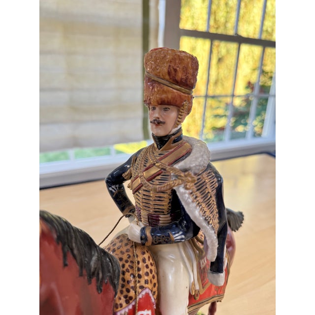 Porcelain Figure 10th Hussars Review Order 1815 For Sale - Image 4 of 6