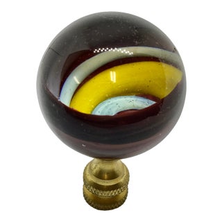 Artisan Hand Created Glass Finial For Sale