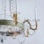Italian Painted and Gilded Bronze Crystal Chandelier For Sale - Image 3 of 7
