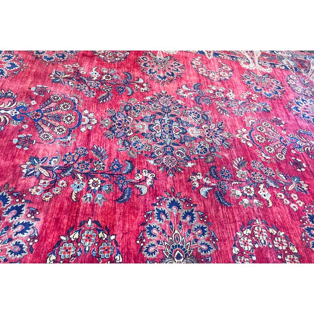 Antique Persian Mohajeran Sarouk Carpet, 8'7" × 12'4" For Sale In Chicago - Image 6 of 11