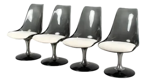 Acrylic Tulip Chairs by Chromcraft, Set of 4