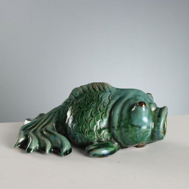 Glazed Ceramic Koi Carp Fish For Sale - Image 3 of 9