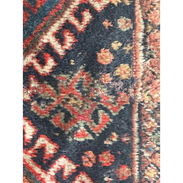 Small Antique Qashqai Fragment Rug, 1890s For Sale - Image 4 of 18