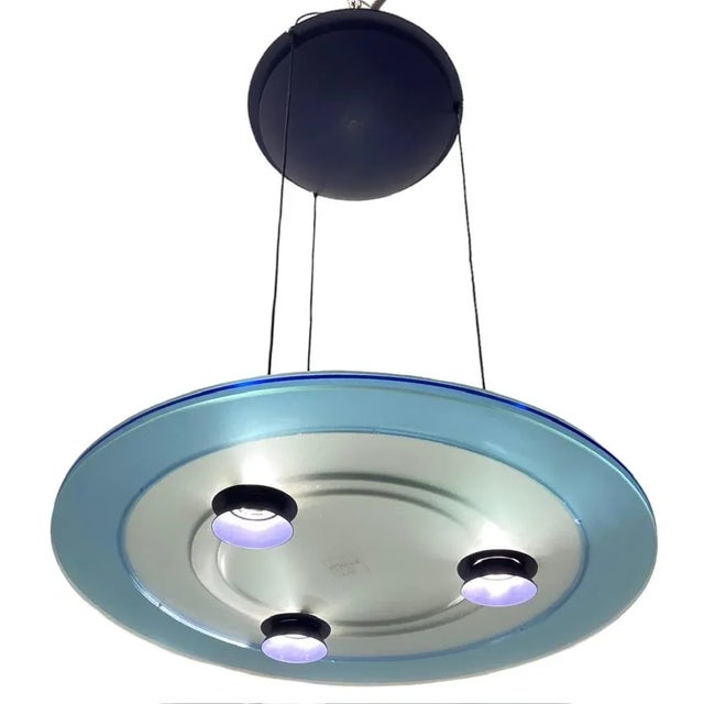 Aurora Glass Light Pendant from Arteluce, 1980s For Sale - Image 13 of 13