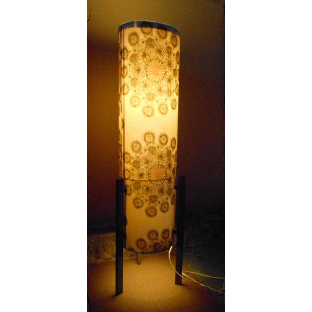 Textile Italian Cardboard and Fabric Flower Floor Lamp by Bruno Munari, 1960s For Sale - Image 7 of 9
