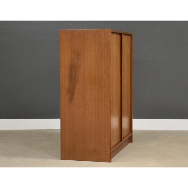 Mid-Century Modern 1970s Danish Modern Teak Armoire Dresser For Sale - Image 3 of 9