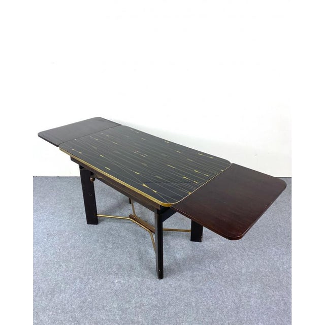 Black German Dining or Coffee Table, 1940s For Sale - Image 8 of 10