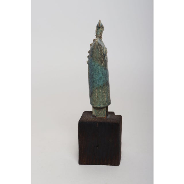 Italian Vintage Etruscan Style Mounted Terracotta Female Idol / Deity Effigy Sculpture For Sale - Image 3 of 18