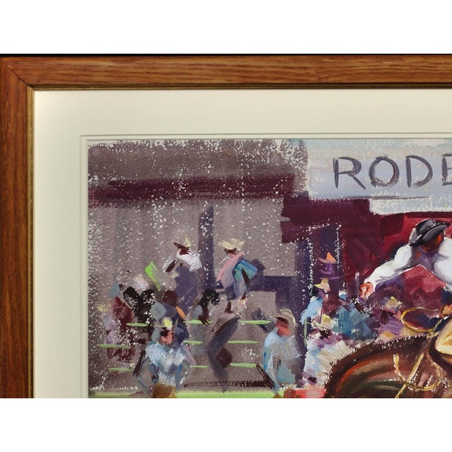 1960s John Rattenbury Skeaping, Rodeo Bareback Bronco, 1966, Gouache, Framed For Sale - Image 5 of 18