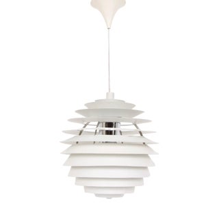 Large Model Louvre Pendant Lamp by Poul Henningsen Denmark, 1950s For Sale