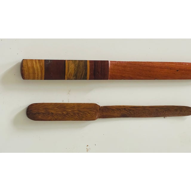 1950s Vintage Japanese Wood Letter Openers- Set of 2 For Sale - Image 5 of 5
