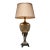 Ornate Gold Glass Table Lamp With Antique Bronze-Tone Base, 37” For Sale