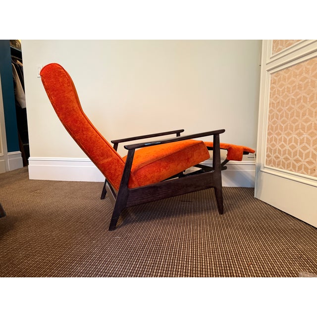 Orange Mid 20th Century Attributed to Milo Baughman Mid Century Recliner For Sale - Image 8 of 11