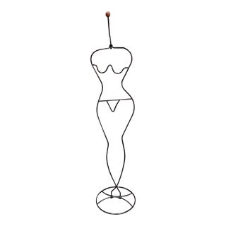 1980s Female Valet Tubular Metal Art Häpen Ehlén Johansson Ikea Sweden For Sale