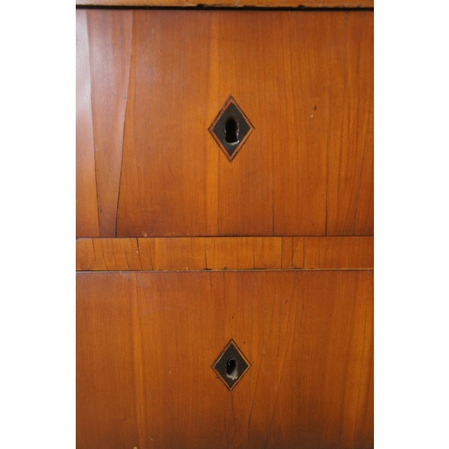 Early 19th Century Antique German Biedermeier Cherry Dresser Chest of Drawers Console Commode 46" For Sale - Image 5 of 12