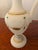 Extremely fine European antique glass pitcher with raised gold leaf and green precious stones. Late 19th century....